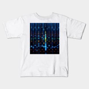 DNA sequence on a computer monitor screen (G210/0734) Kids T-Shirt